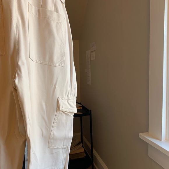 Banana Republic Slim Refined Stretch Cargo Pant in Transition Cream White - Picture 3 of 11